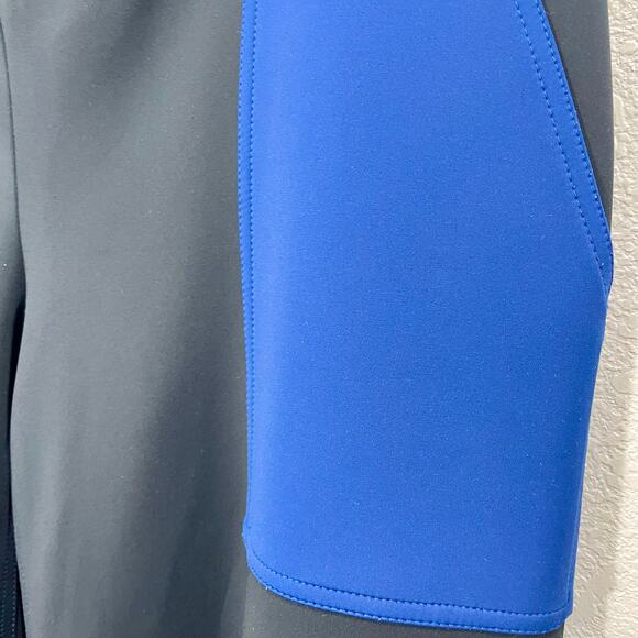 Tamara Malas Neoprene Lilia Pant Blue Black Wide Leg Women's Plus Size 14 - Picture 5 of 13